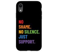 LGBTQ Ally Pride Design - No Shame No Silence Just Support Custodia per iPhone XR