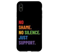 LGBTQ Ally Pride Design - No Shame No Silence Just Support Custodia per iPhone XS Max