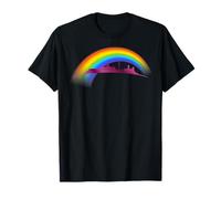 Lgbtq arcobaleno orgoglio Washington DC Skyline Maglietta