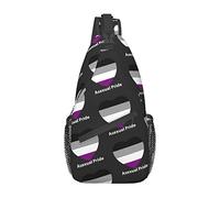 LGBTQ Asexual Ally Pride Flag Sling Bag Hiking Daypack Crossbody Shoulder Backpack Travel Chest Pack for Men Women