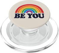 LGBTQ Be You Gay Pride LGBT Ally Rainbow Flag Retro Vintage PopSockets PopGrip per MagSafe