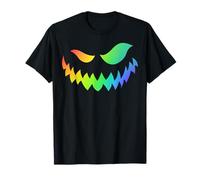 LGBTQ Gay Les Pride Jack O Lanterna Zucca Faccia Halloween Maglietta