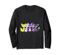 LGBTQ Non Binario Fox Rainbow Lesbica Non Binario Pride Love Maglia a Manica