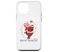 LGBTQ Pride 2025 Divertente Keep the Yuletide Gay Rainbow Santa Custodia per iPhone 12 mini