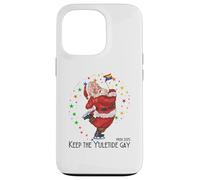 LGBTQ Pride 2025 Divertente Keep the Yuletide Gay Rainbow Santa Custodia per iPhone 13 Pro