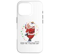 LGBTQ Pride 2025 Divertente Keep the Yuletide Gay Rainbow Santa Custodia per iPhone 16 Pro