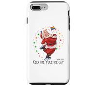 LGBTQ Pride 2025 Divertente Keep the Yuletide Gay Rainbow Santa Custodia per iPhone 7 Plus/8 Plus