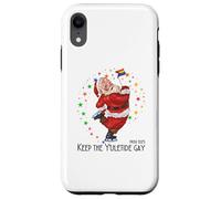 LGBTQ Pride 2025 Divertente Keep the Yuletide Gay Rainbow Santa Custodia per iPhone XR