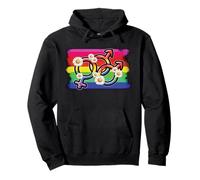 LGBTQ Pride Bandiera arcobaleno con simboli di genere amore uguaglianza Felpa con Cappuccio