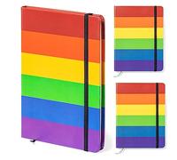 LGBTQ Pride Bullet Journal - Set di 3 quaderni A5 con copertina rigida arcobaleno - Notebook 100 pagine di carta vuota - segnalibro - LGBTQ Pride Bullet Journal taccuino A5 Kladde diario