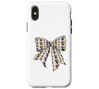 LGBTQ Pride Flag Queer Trans Poly Pride Coquette Bow Custodia per iPhone X/XS