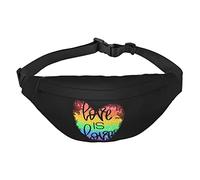 LGBTQ Pride Mouth Rainbow Gay Pack Marsupio regolabile per uomo donna Viaggi Escursionismo Ciclismo Corsa, Nero , Taglia unica, Cintura per soldi