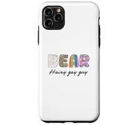 LGBTQ Pride Shirt Baer Hairy Gay Guy Rainbow Flag Custodia per iPhone 11 Pro Max
