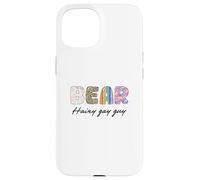 LGBTQ Pride Shirt Baer Hairy Gay Guy Rainbow Flag Custodia per iPhone 15