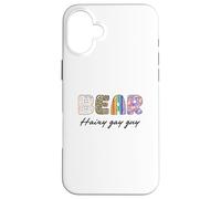 LGBTQ Pride Shirt Baer Hairy Gay Guy Rainbow Flag Custodia per iPhone 16 Plus
