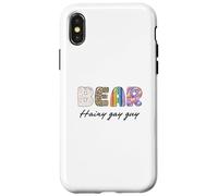LGBTQ Pride Shirt Baer Hairy Gay Guy Rainbow Flag Custodia per iPhone X/XS