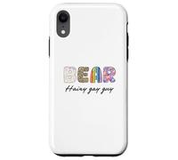 LGBTQ Pride Shirt Baer Hairy Gay Guy Rainbow Flag Custodia per iPhone XR