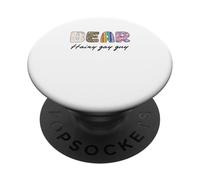 LGBTQ Pride Shirt Baer Hairy Gay Guy Rainbow Flag PopSockets PopGrip Adesivo