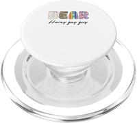 LGBTQ Pride Shirt Baer Hairy Gay Guy Rainbow Flag PopSockets PopGrip per MagSafe