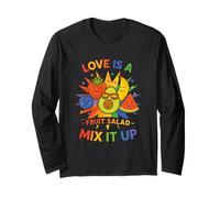 LGBTQ Pride Shirt Love Is A Fruit Salad Frutiy Rainbow Flag Maglia a Manica
