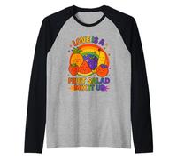 LGBTQ Pride Shirt Love Is A Fruit Salad Frutiy Rainbow Flag Maglia con Maniche Raglan