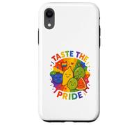 LGBTQ Pride Shirt Taste The Pride Frutiy Rainbow Flag Custodia per iPhone XR