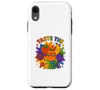 LGBTQ Pride Shirt Taste The Pride Frutiy Rainbow Flag Custodia per iPhone XR
