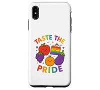 LGBTQ Pride Shirt Taste The Pride Frutiy Rainbow Flag Custodia per iPhone XS Max