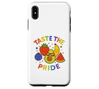 LGBTQ Pride Shirt Taste The Pride Frutiy Rainbow Flag Custodia per iPhone XS Max
