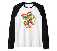 LGBTQ Rainbow Pride Parade Cartone Animato Kawaii Maglia con Maniche Raglan