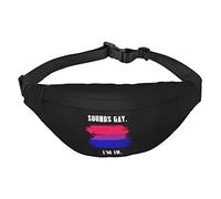 LGBTQ Sounds Gay. I'm in Pack Marsupio regolabile per uomo donna Viaggi Escursionismo Ciclismo Corsa, Nero , Taglia unica, Cintura per soldi