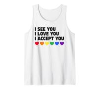 LGBTQIA+ Flag I See You I Love You I Accept You Ally LGBTQ Canotta