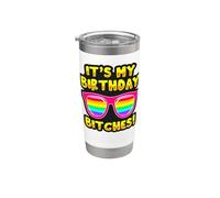 LGBTQI It's My Birthday Bitches Pride Rainbow Uomini Donne Bicchiere termico in acciaio inox doppia parete