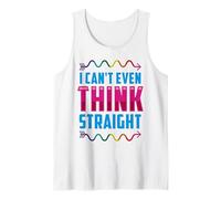 LGBTQI Non riesco nemmeno a Pensare Dritto Rainbow Pride Uomini Donne Canotta