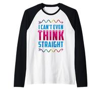 LGBTQI Non riesco nemmeno a Pensare Dritto Rainbow Pride Uomini Donne Maglia con Maniche Raglan