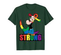 LGBTQI Pride Popeye Forte Maglietta, Uomo, Verde Foresta, L