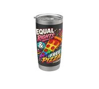 LGBTQI Uguali Diritti E Pizza Gratis Bicchiere termico in acciaio inox doppia parete