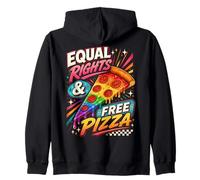 LGBTQI Uguali Diritti E Pizza Gratis Felpa con Cappuccio