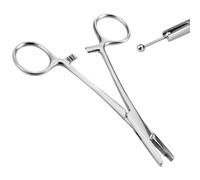LgCiXli Pinza per piercing professionale per sfere da 3 mm, set di strumenti per piercing di precisione in acciaio inox, avvitatore a sfera per orecchio, naso e labbra, morsetto autobloccante per