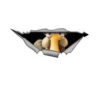 LGDQ Adesivi per auto 13 cm x 4,8 cm era glaciale adesivo per auto scoiattolo decalcomania per veicolo auto furgone laptop 3D pet grafico decalcomania del vinile finestra di automobile laptop