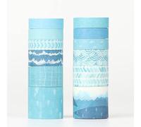 LGEGE 12 rotoli Washi Tape Set vintage, larghezza 30/20/15/10 mm, motivo geometrico, decorazione giapponese antica per scrapbooking, rtigianato fai da te, confezioni regalo,diario, pianificatori(3 m)
