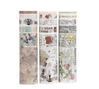LGEGE 18 rotoli Washi Tape Set, 75/30/15/10/5 mm di larghezza, carta nautica,flora,farfalla,elemento di lettere,nastro adesivo decorativo per scrapbooking,fai da te,articoli per scrapbooking