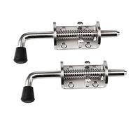 LGEGE Chiusura a molla - Confezione da 2 chiusure a bullone in Chiavistello acciaio inox resistente con chiusura rapida per porta capannone, cancello o portellone posteriore, rimorchi, garage