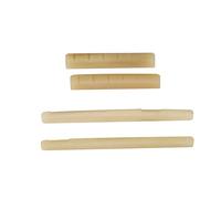 LGEGE Set da 2 pezzi con sella e capotasto in osso per chitarra acustica, sella da 72 mm, 43 mm, kit di capotasto per chitarra folk, colore primario, stile vintage, accessori per chitarra