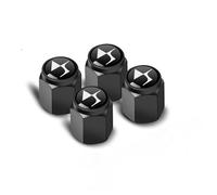 LGFDC 4 Pezzi Tappi per Valvole Pneumatici Tappini Gomme Auto per DS7 DS 7 Crossback 2018-2024, Tappi Aria per Pneumatici per Auto Accessori per Tappi Valvole,Black