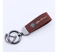 LGFDC Portachiavi per Auto per Alfa Romeo Giulia Stelvio Tonale 965 2016-2024, Car Key Chain Clip Keychain con Anello Chiavi Auto Anello Key FOB Accessori per Auto,Brown