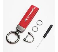 LGFDC Portachiavi per Auto per Citroen C4 Elektro ab 2021, Car Key Chain Clip Keychain con Anello Chiavi Auto Anello Key FOB Accessori per Auto,Red