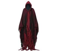 Lggwunsi Mantello Carnevale Donna - Mantello Nero con Cappuccio da Vampiro per Adulti Lungo Costume di Halloween Carnevale Capo Masquerade,Rosso