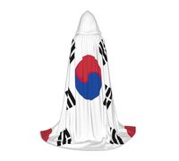 LGHDFYO Bandiera della Repubblica di Corea Mantello di Halloween, Mantello con Cappuccio Costume Cosplay Unisex Robecloak Per Halloween Carnevale Partito