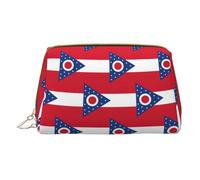 LGHDFYO Borsa da viaggio per articoli da toeletta con bandiera dello Stato dell'Ohio, organizer portatile per cosmetici da donna, in movimento, Bianco, One Size